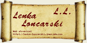 Lenka Lončarski vizit kartica